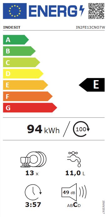 Nõudepesumasin Indesit IN2FE13CNO7W - Pilt 6