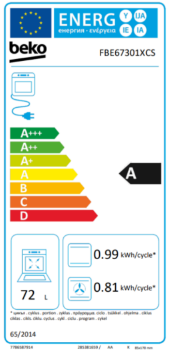 Keraamiline pliit Beko FBE67301XCS - Pilt 5