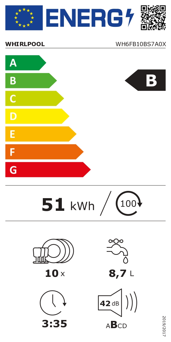 Nõudepesumasin Whirlpool WH6FB10BS7A0X - Pilt 7