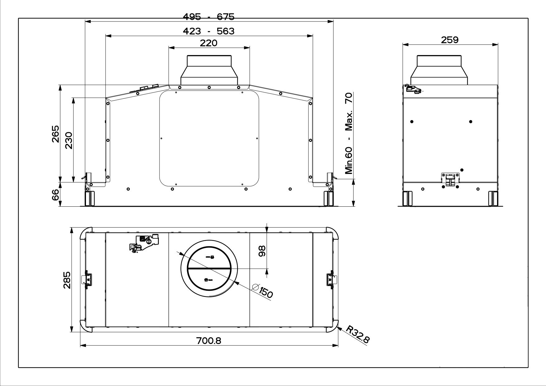 Õhupuhastaja Faber In-Light inox 52 cm