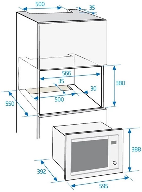 Integreeritav mikrolaineahi Beko BMGB25353B - Pilt 4