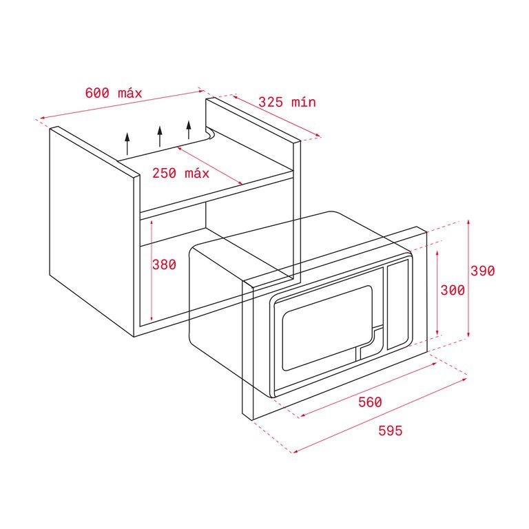 Integreeritav mikrolaineahi Teka ML 8200 BIS must - Pilt 2
