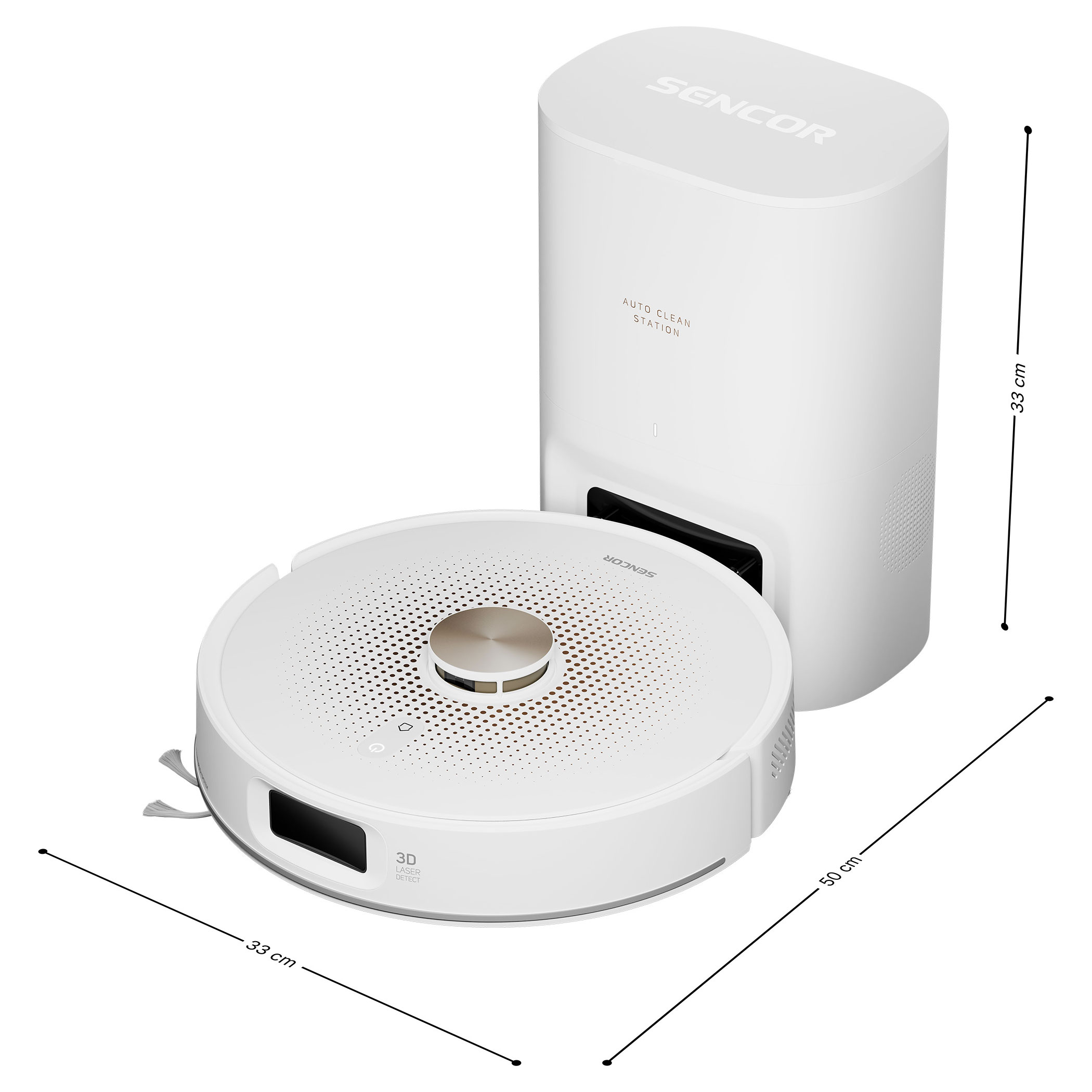 Robottolmuimeja tühjendusjaamaga Sencor SRV9485WH