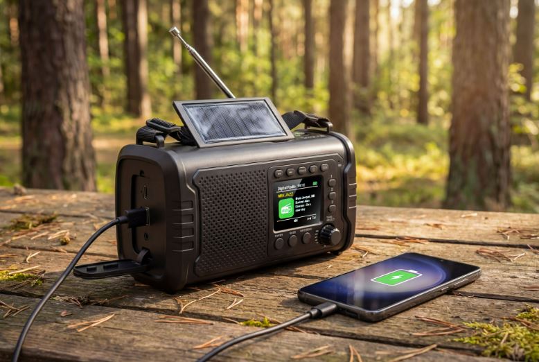 Päikesepatarei ja dünamoga raadio Sencor SRD1090SCLDB