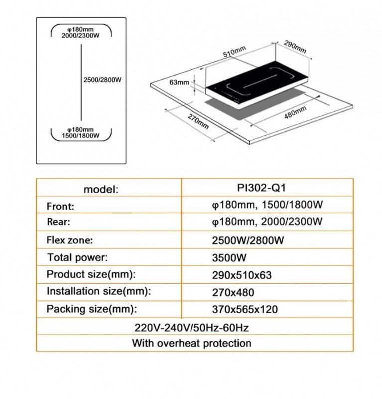 Induktsioonplaat Starkke PI302Q1CW - Pilt 2