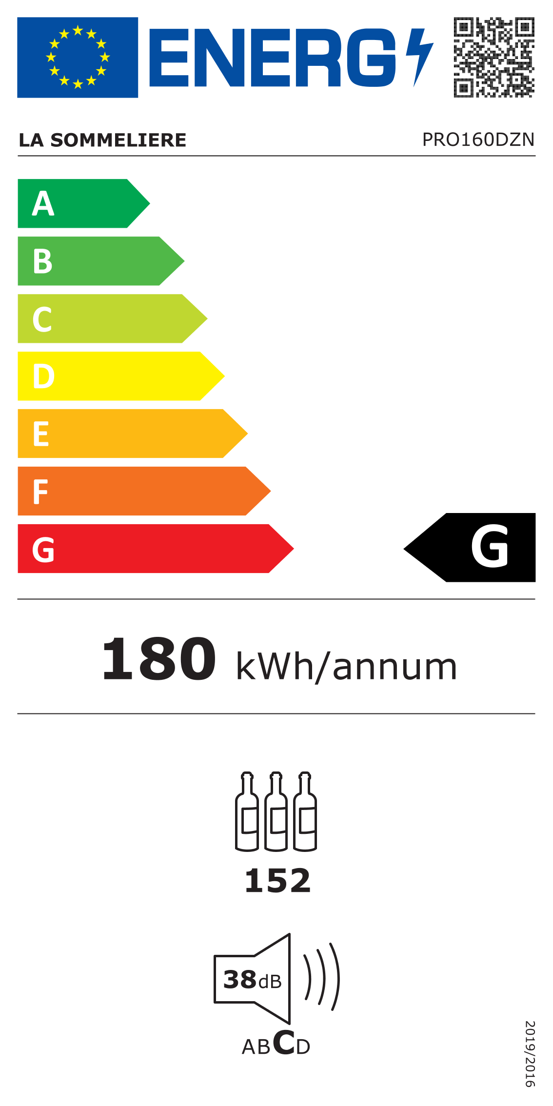 Veinikülmik La Sommeliere PRO160DZN