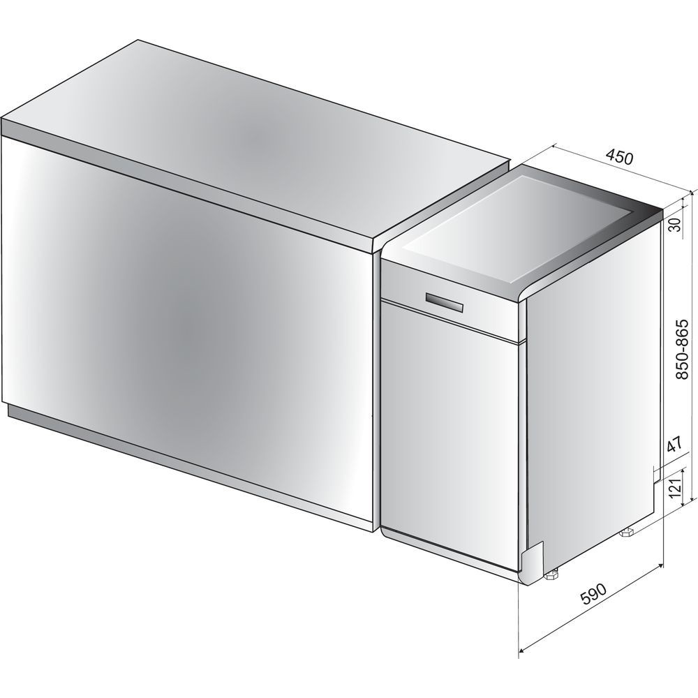 Nõudepesumasin Whirlpool WSFO3O34PFX inox