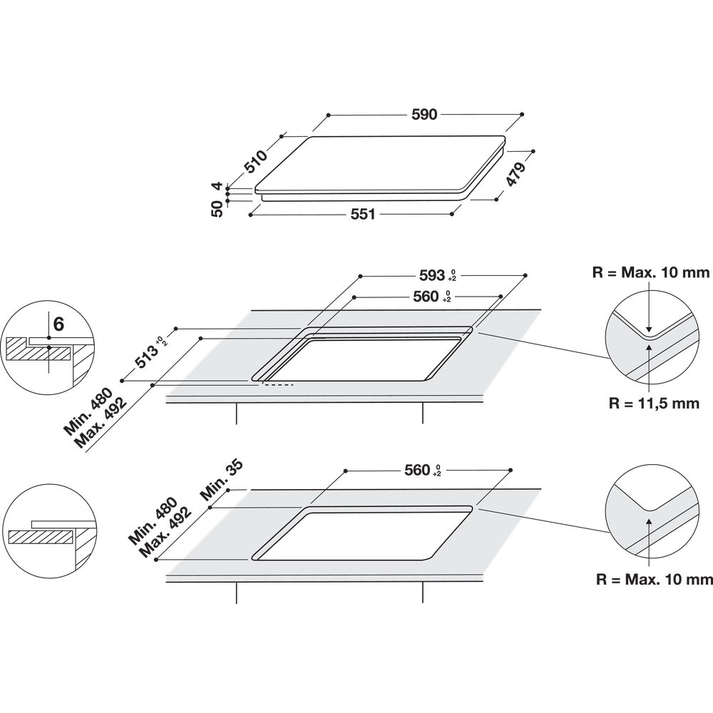 Induktsioonplaat Whirlpool WSQ2160NE