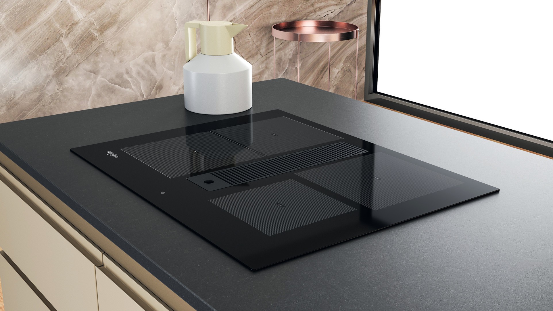 Induktsioonpliidiplaat koos õhupuhastajaga Whirlpool WVH1065BFKIT