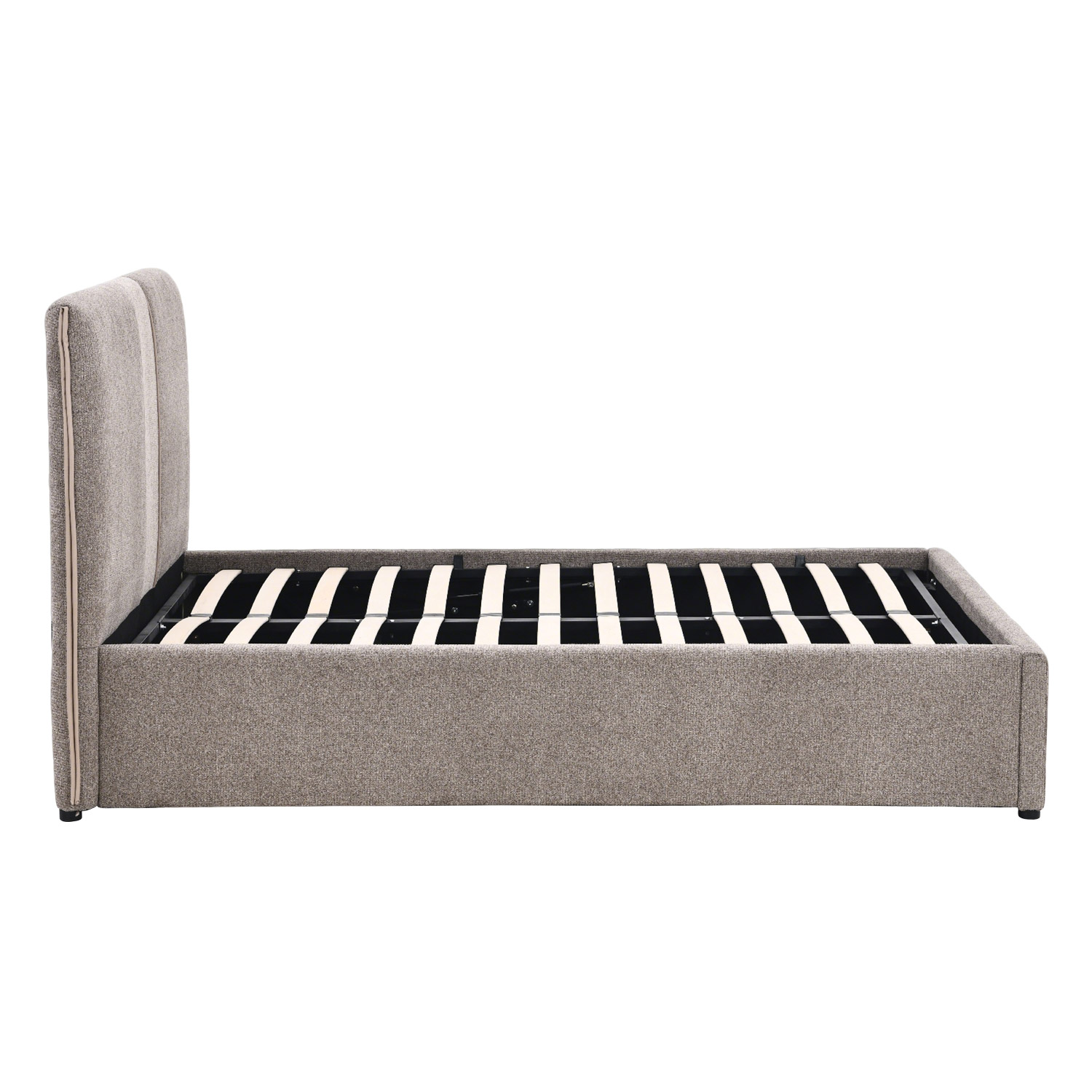 Voodi DONNA 160x200cm, ilma madratsta, helepruun - Pilt 4