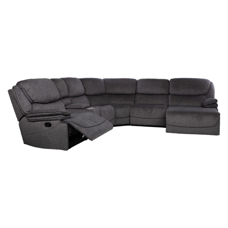 Nurgadiivan GISELLA U-kujuline, manuaalne recliner, tumehall - Pilt 3
