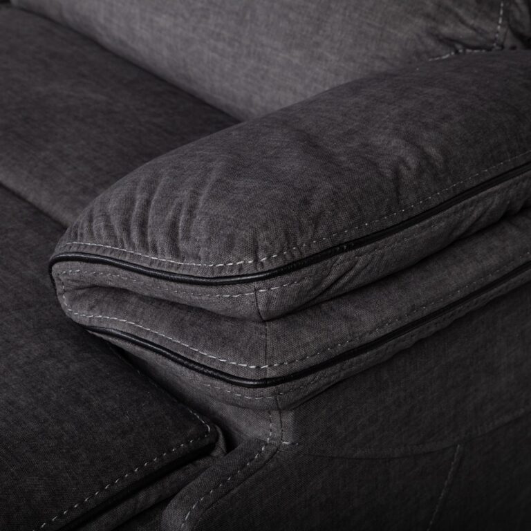 Nurgadiivan GISELLA U-kujuline, manuaalne recliner, tumehall - Pilt 9