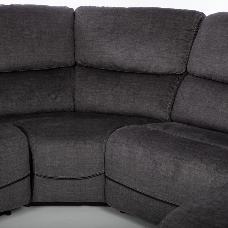 Nurgadiivan GISELLA U-kujuline, manuaalne recliner, tumehall - Pilt 12