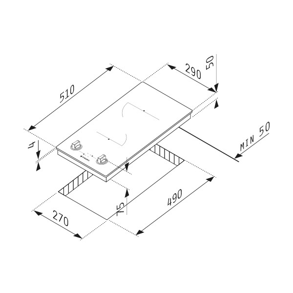Keraamiline pliidiplaat Pyramis PHC32233FMB - Pilt 3