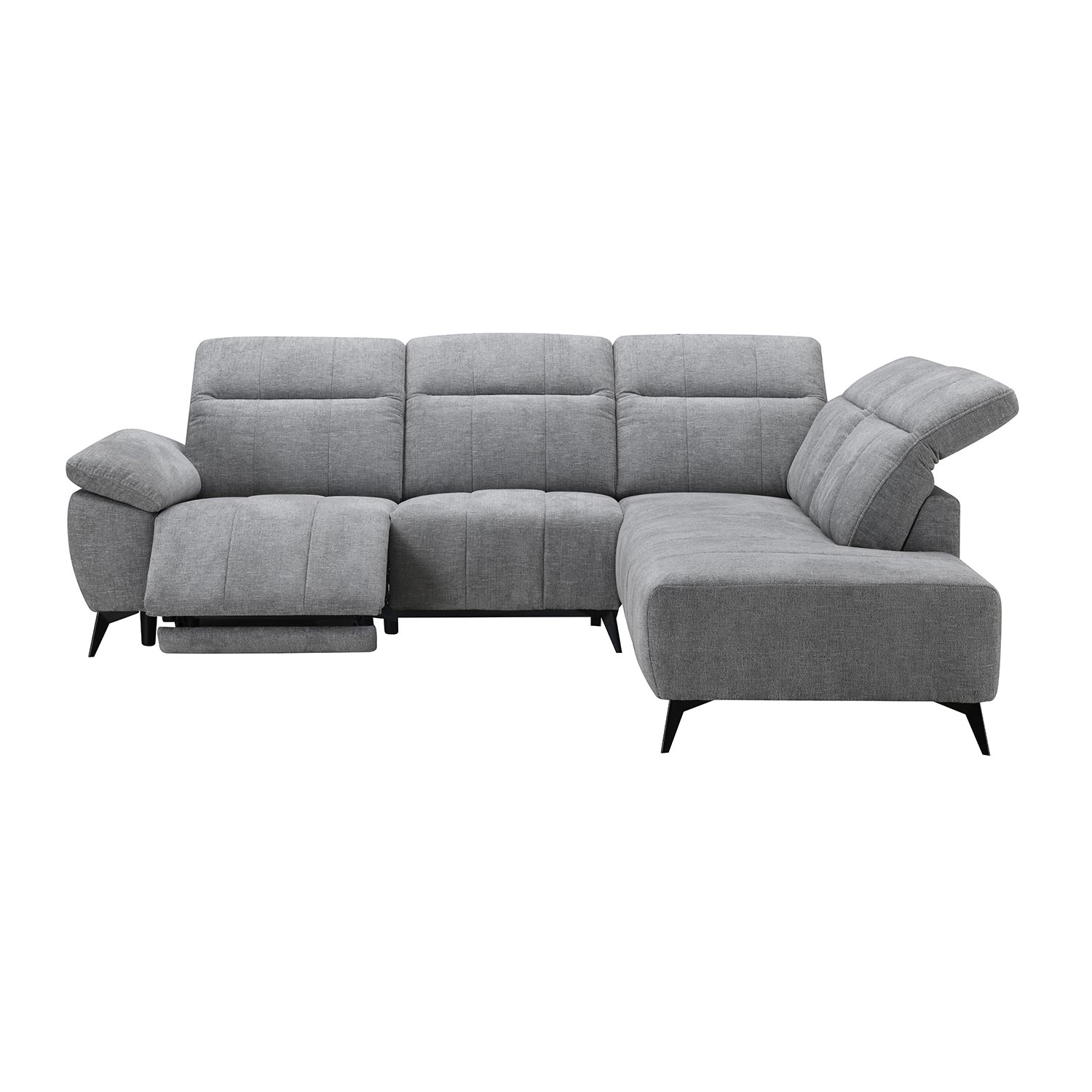 Nurgadiivan HAMID PN, elektriline recliner 279x106/225xH82cm, hall - Pilt 6