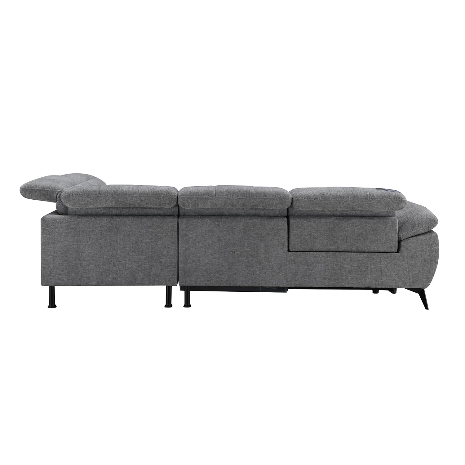 Nurgadiivan HAMID PN, elektriline recliner 279x106/225xH82cm, hall - Pilt 12