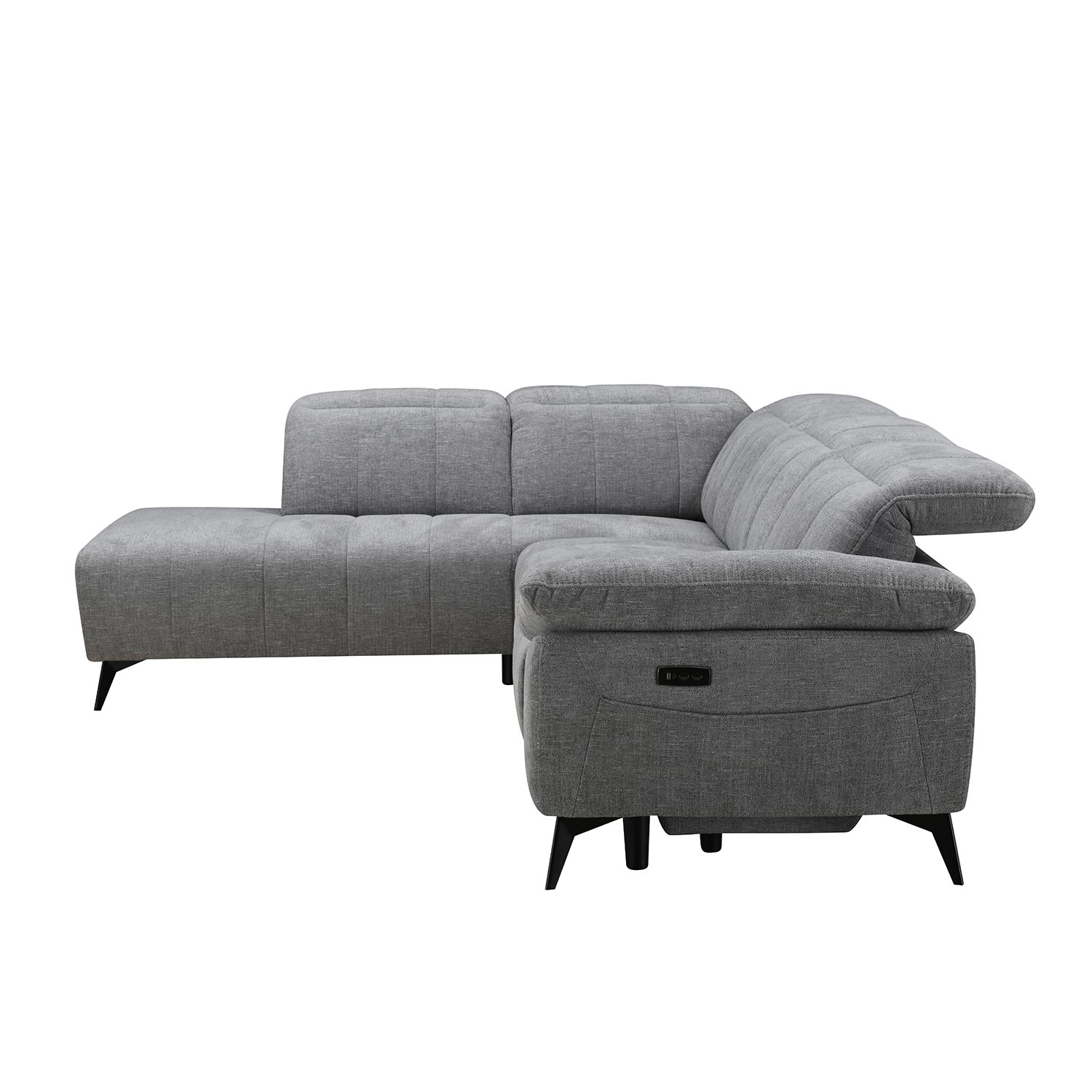 Nurgadiivan HAMID VN, elektriline recliner 279x225/106xH82cm, hall - Pilt 10