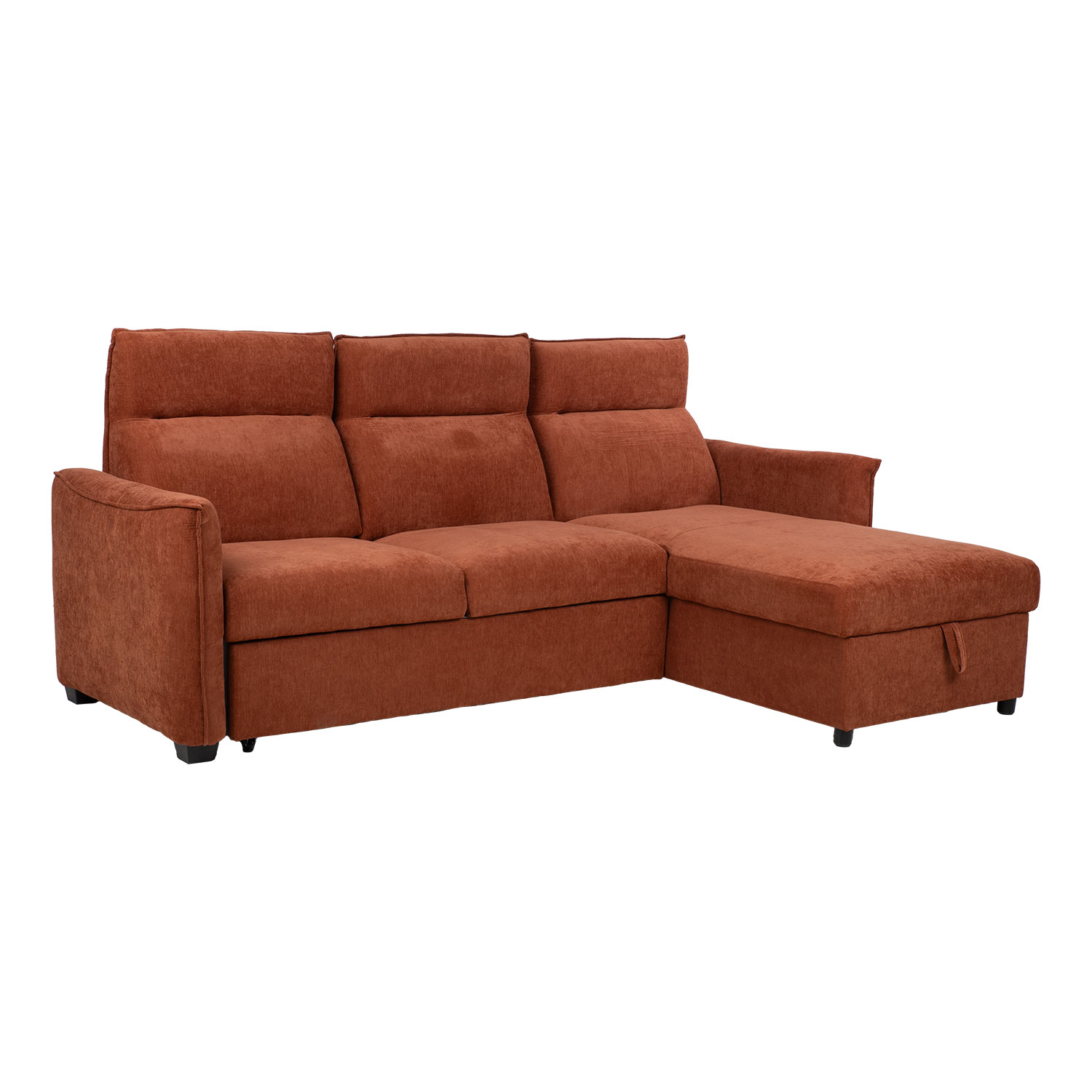 Nurgadiivanvoodi SCALA 244x155/88xH102cm, roostepruun