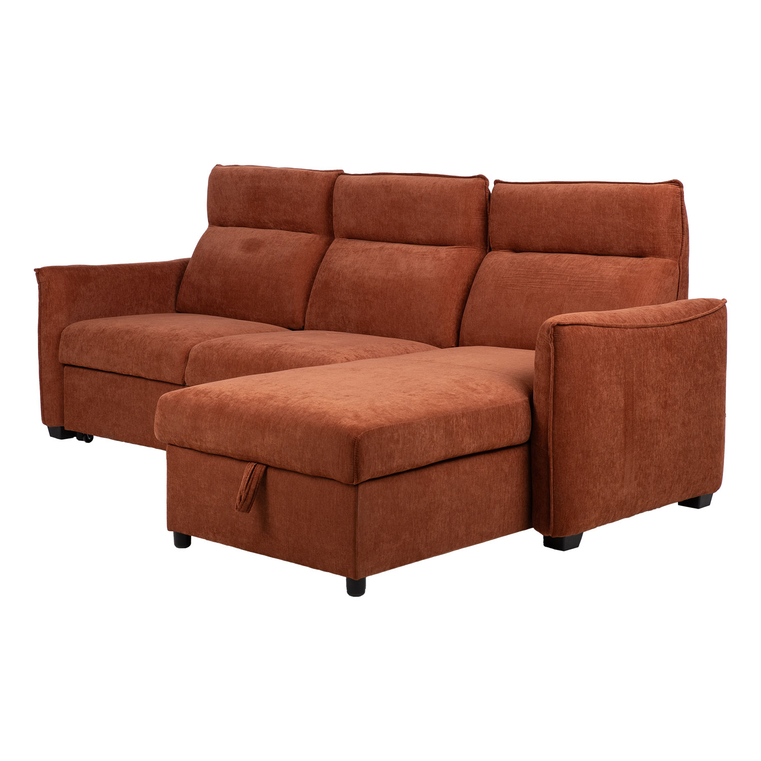 Nurgadiivanvoodi SCALA 244x155/88xH102cm, roostepruun - Pilt 5