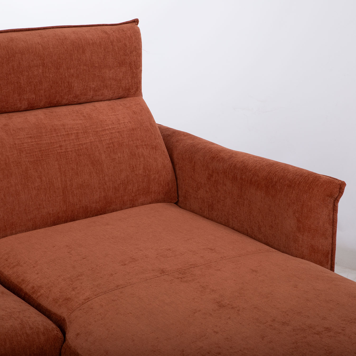 Nurgadiivanvoodi SCALA 244x155/88xH102cm, roostepruun - Pilt 11