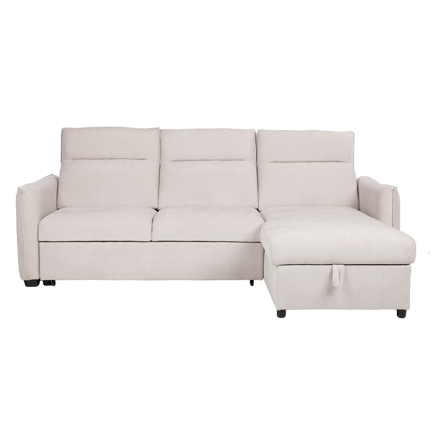 Nurgadiivanvoodi SCALA 244x155/88xH102cm, helehall - Pilt 3