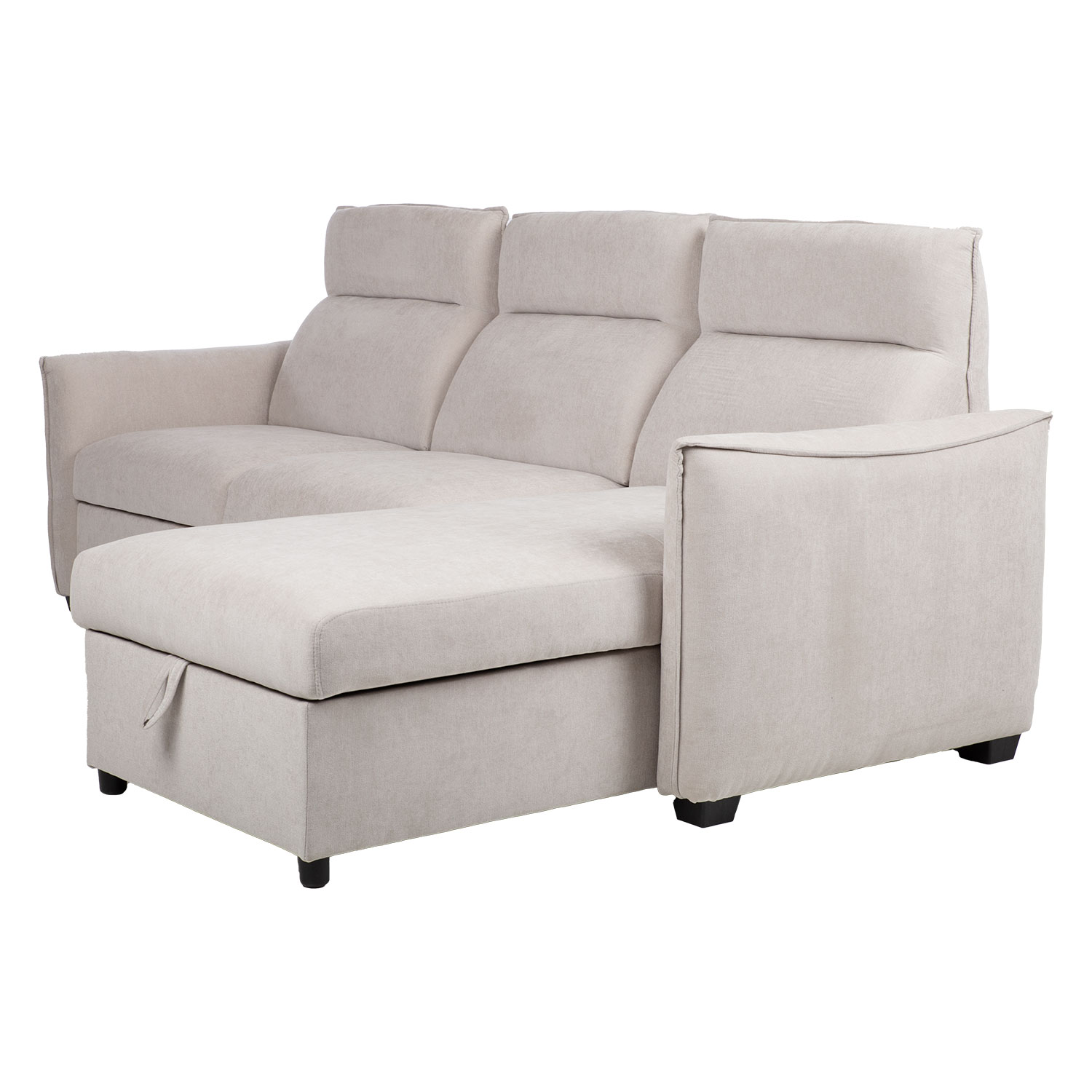 Nurgadiivanvoodi SCALA 244x155/88xH102cm, helehall - Pilt 5