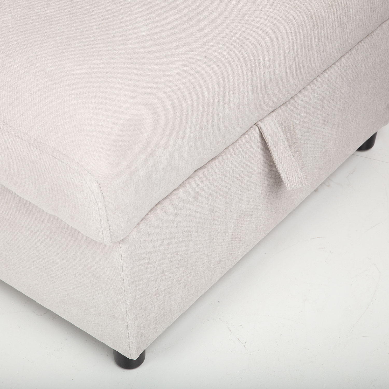 Nurgadiivanvoodi SCALA 244x155/88xH102cm, helehall - Pilt 8