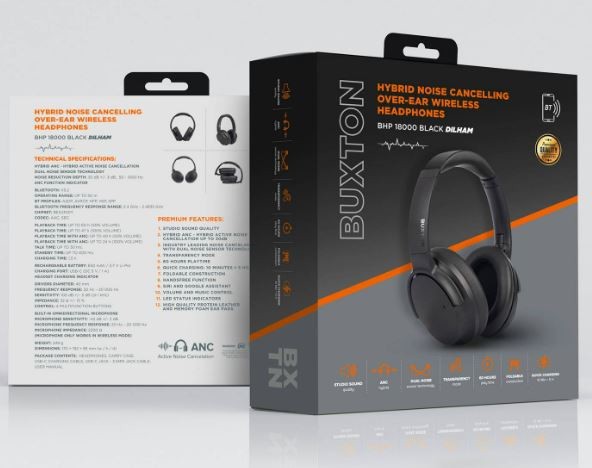 Mürasummutusega kõrvaklapid Buxton BHP18000BL, must - Pilt 6