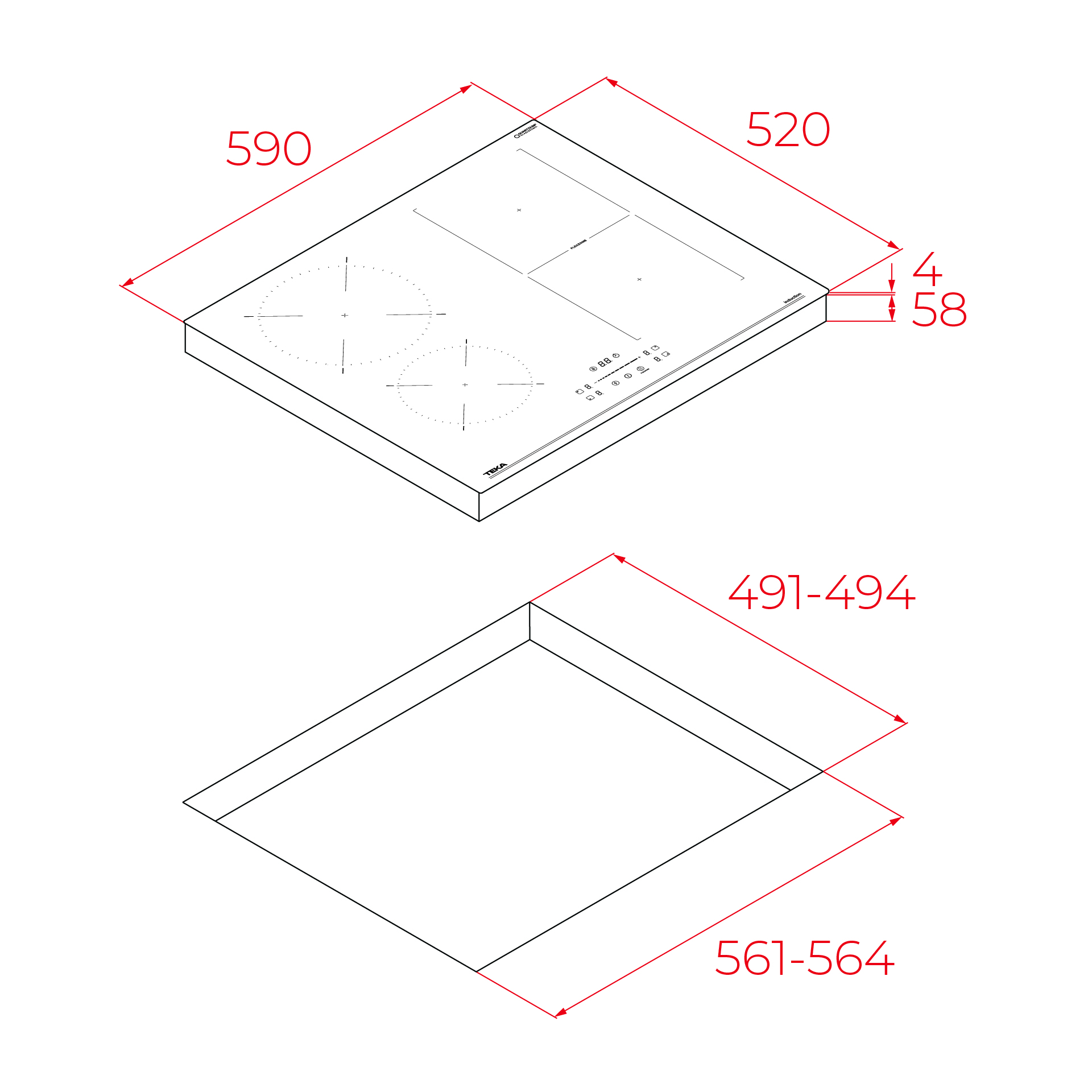 Induktsioonplaat Teka IBF 64210 SSM BK - Pilt 8