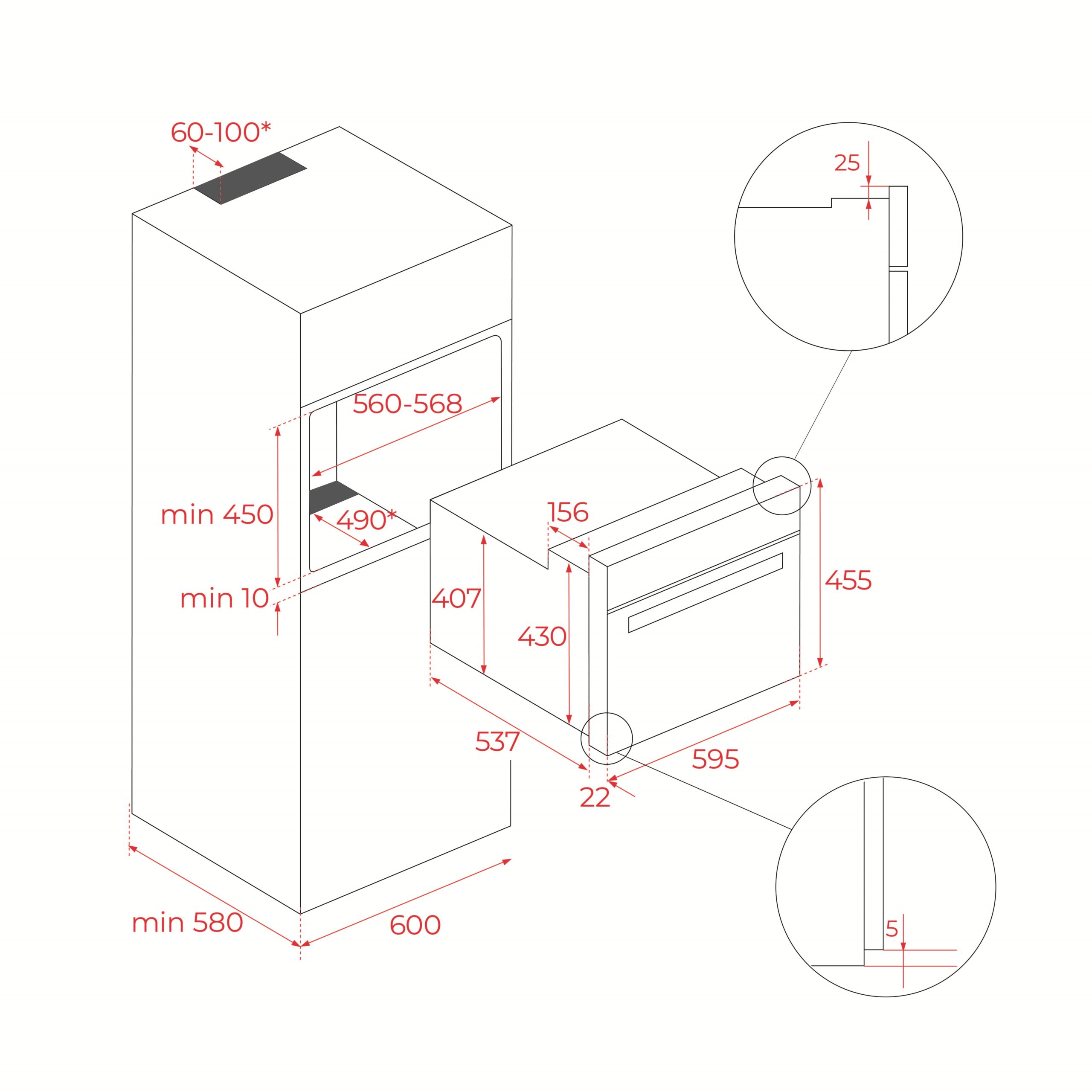 Integreeritav kompaktahi Teka HLC 8406 BK AirFry - Pilt 5