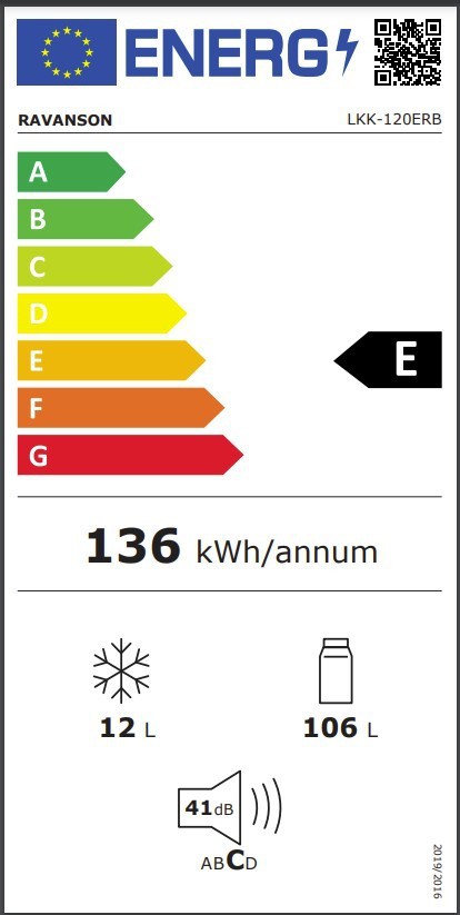 Külmik Ravanson LKK120ERB, must - Pilt 4