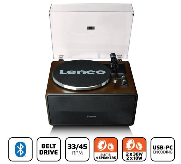 Vinüülplaadimängija integreeritud kõlaritega 80W Lenco LS470WA - Pilt 3