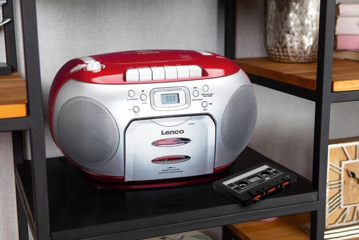 CD-raadio kassetimängijaga Lenco SCD420RD, punane - Pilt 4