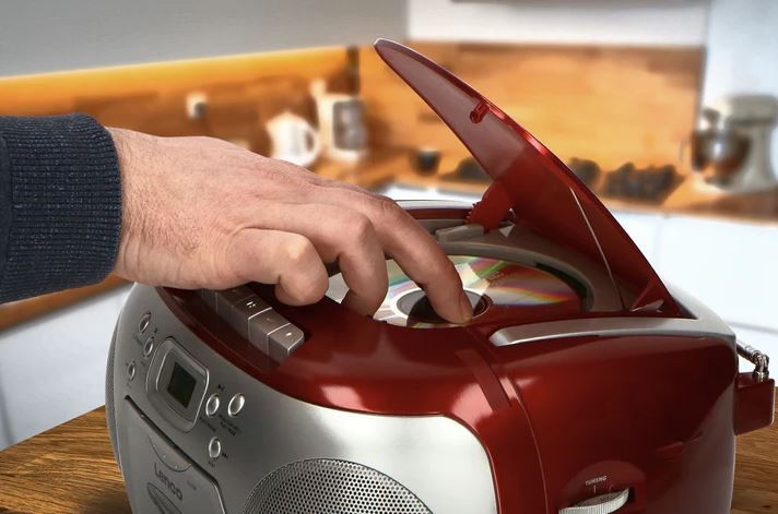 CD-raadio kassetimängijaga Lenco SCD420RD, punane - Pilt 5