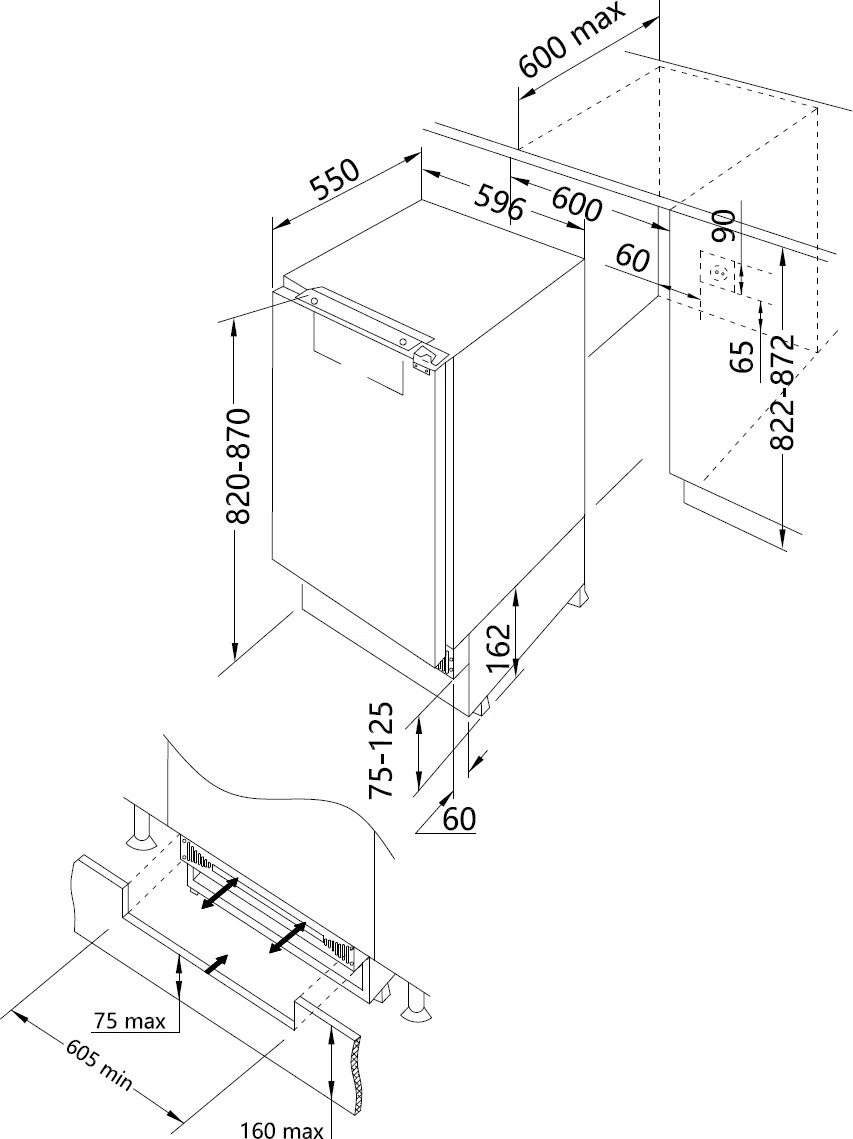 Integreeritav külmik Kluge KC2124J - Pilt 3