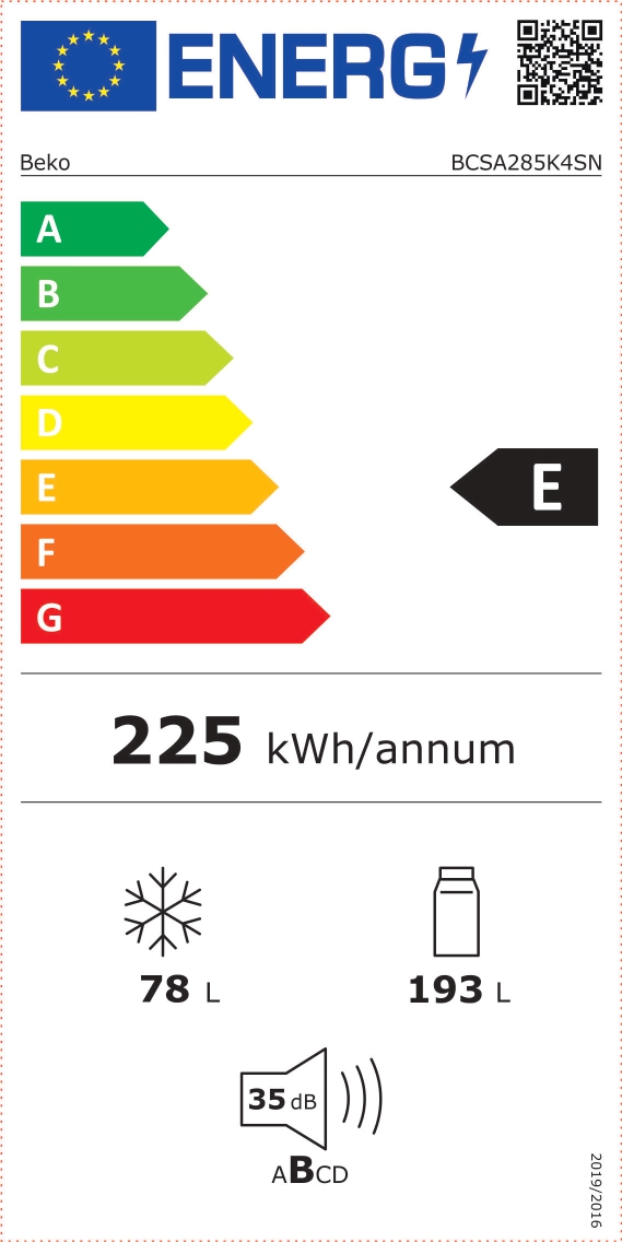 Integreeritav külmik Beko BCSA285K4SN - Pilt 7