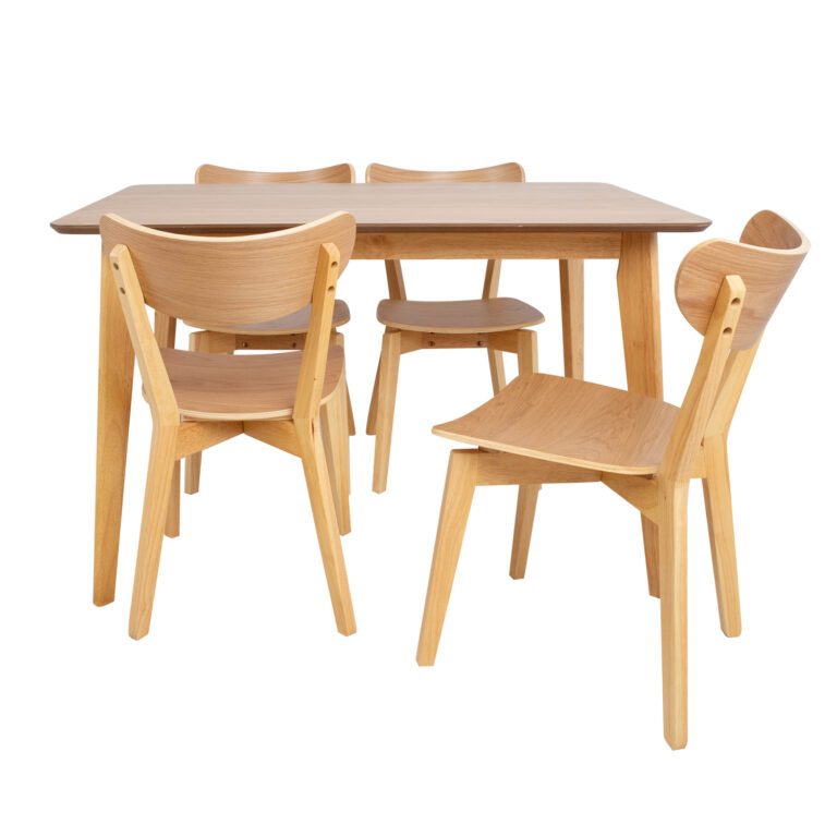Söögilauakomplekt ROXBY laud 120x80xH76cm, 4 tooli (AC91520 ), tamm - Pilt 2