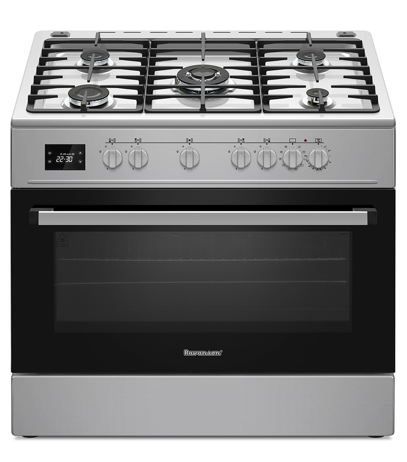 Gaasipliit elektriahjuga Ravanson KWGEK90 Chef Modern inox