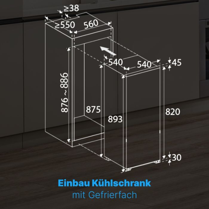 Integreeritav külmik Bomann KSE7810 - Pilt 4