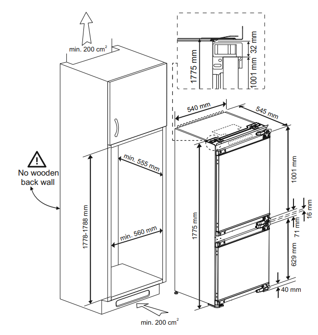 Integreeritav külmik Beko BCNA275E4FN - Pilt 2