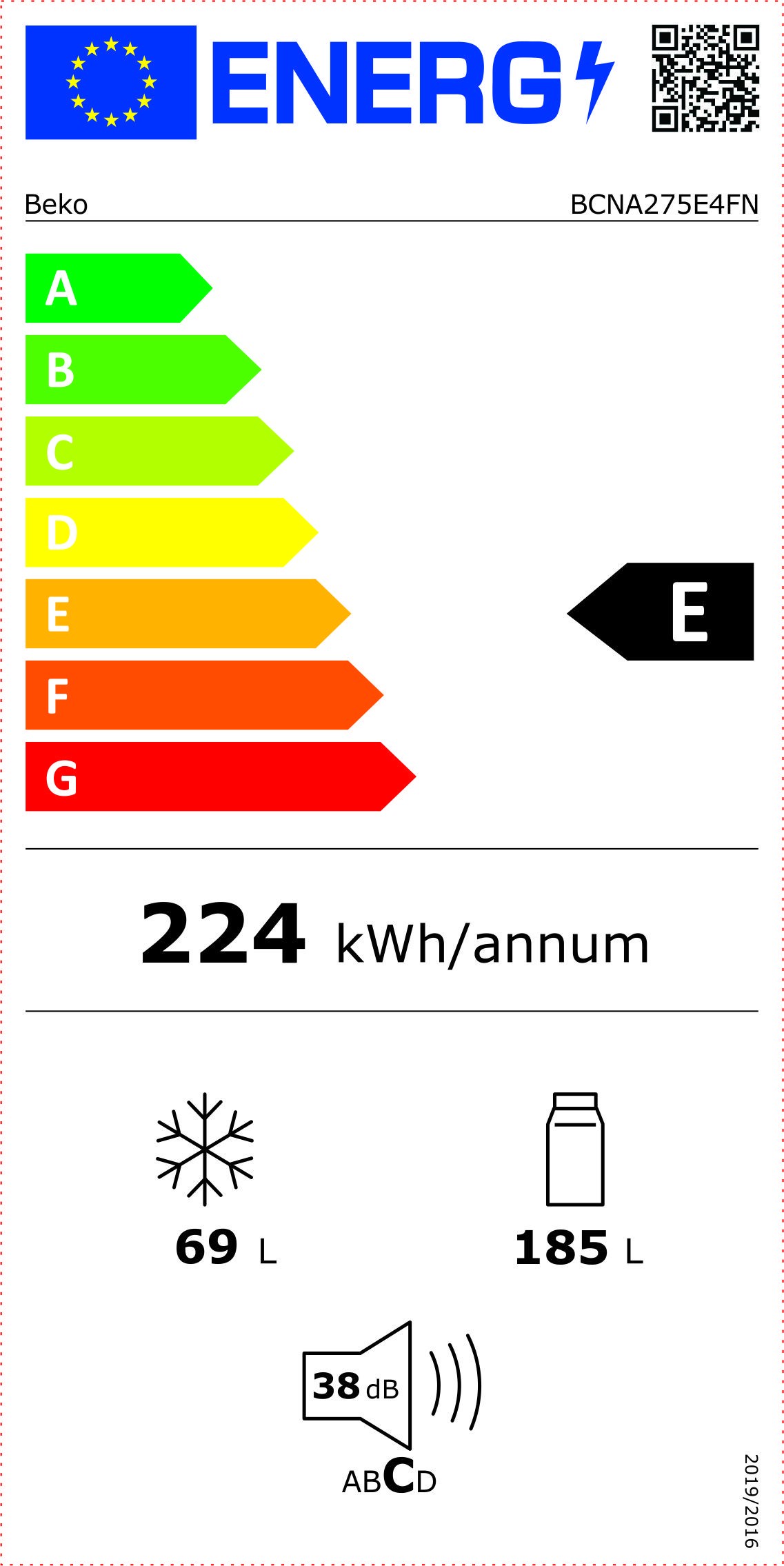 Integreeritav külmik Beko BCNA275E4FN - Pilt 3