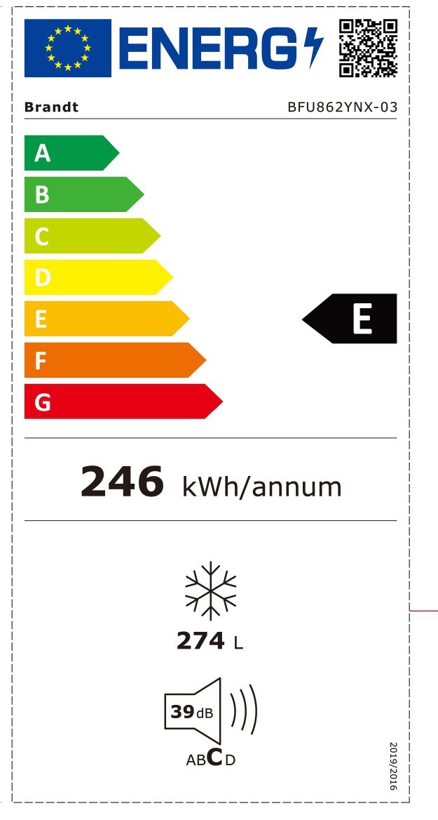 Sügavkülmik Brandt BFU862YNX - Pilt 5