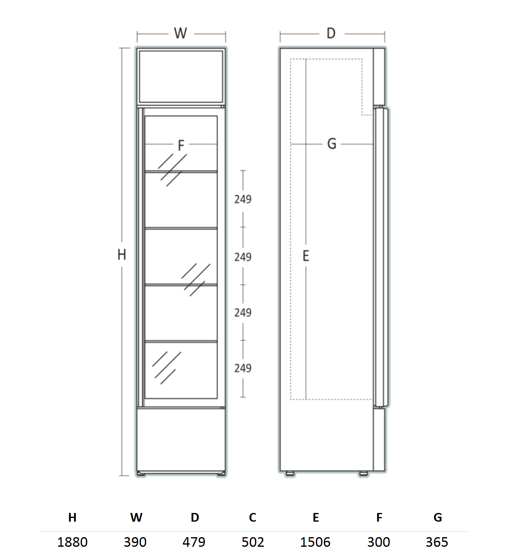 Vitriinkülmik Scandomestic DCC217BD - Pilt 2