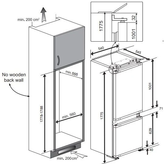 Integreeritav külmik Beko BCSA285K4SN - Pilt 6