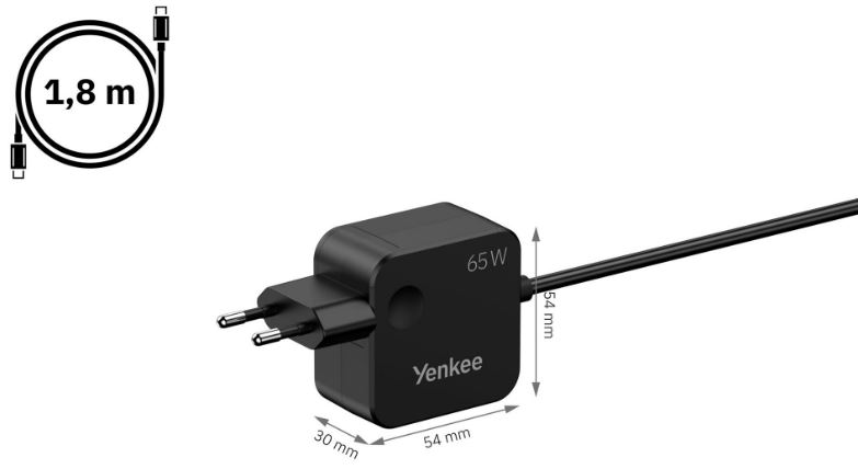 Laadija Yenkee YAUNTC65 65W - Pilt 2