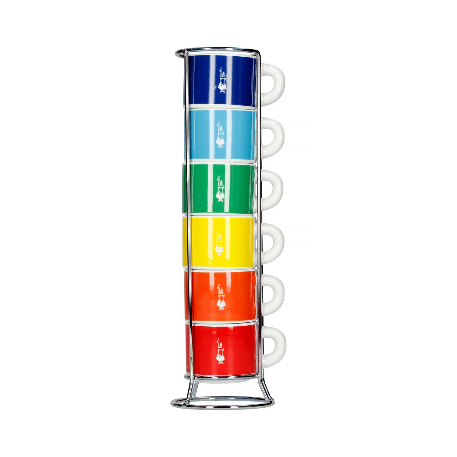 Tasside 6 osaline komplekt hoidikuga Bialetti TAZZ110, erinevad värvid - Pilt 2