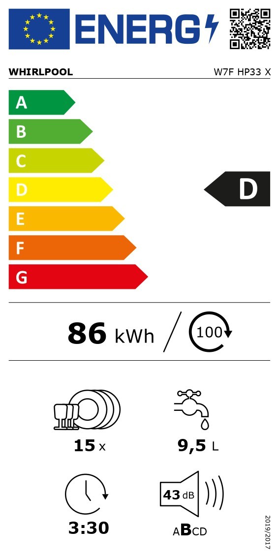 Nõudepesumasin Whirlpool W7FHP33X - Pilt 6
