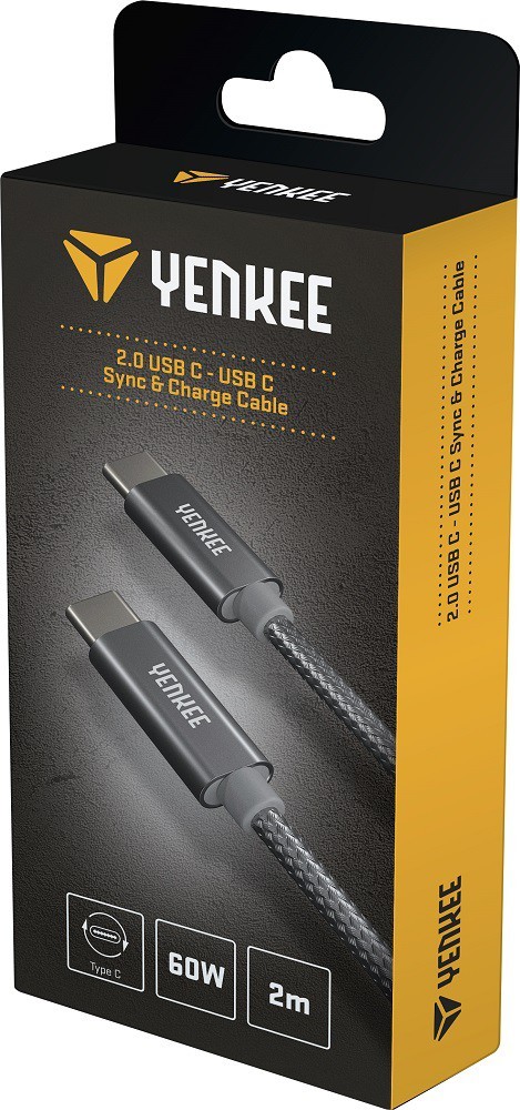 Juhe USB C-C 2.0/ 2m Yenkee YCUC102SR - Pilt 4
